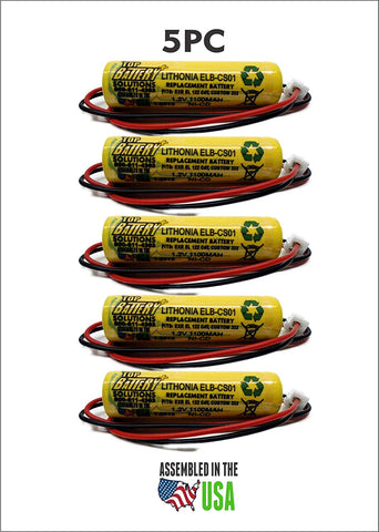 5PC Lithonia ELB-CS01, EXR EL 122 C4T Replacement Battery