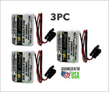 3PC BR-AGCF2W replacement battery for Cutler Hammer GE Fanuc A98L-0031-0011/L