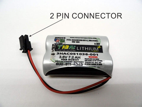 1PC Replacement Battery for ABB 3.6V 7.2AH 3HAC051036-001 REV02 - Top Battery Solutions