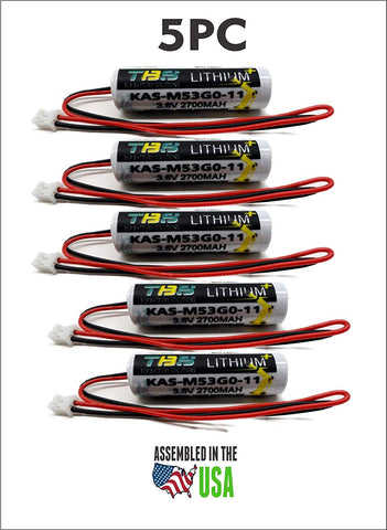 5pc Yamaha KAS-M53G0-11 replacement Battery 3.6V Lithium PLC