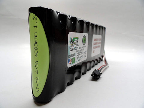 2PC Diebold 10HR-4/3FAU 12V Ni-Mh Replacement Battery Voting Machine - Top Battery Solutions