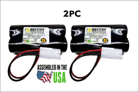 2PC Chloride 100-003-A031,100003A031 replacement battery