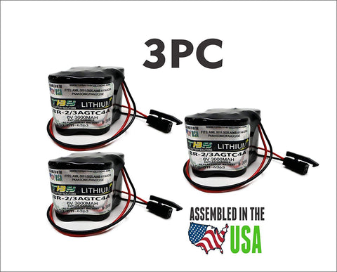 3PC Allen Bradley A06B-6114-K504, FANUC BR-2/3AGTC4A,PLC Battery BR-2/3A4F Replacement Battery