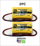 2PC Encore 50-1008, CUSTOM-278 2.4V Replacement Emergency Light Battery