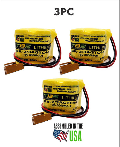 3PC BR-2/3AGCT4A 6V PLC REPLACEMENT battery For Panasonic FANUC A98L-0031-0025