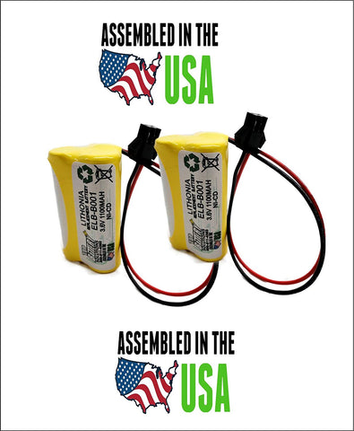 2PC Lithonia ELB B001 Replacement Emergency Light Battery