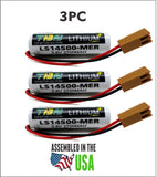 3PC LS14500-MER, LS14500-PR Replacement Battery - Robot Controller PLC Logic Control