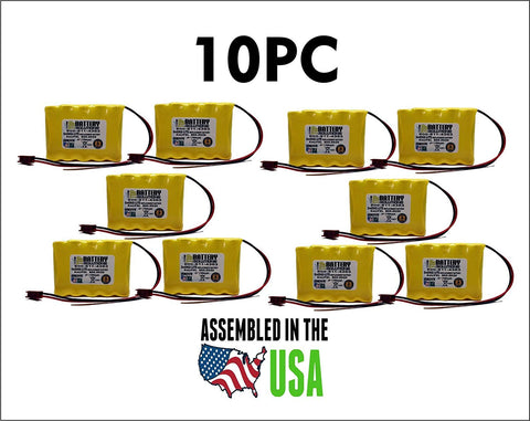 10pc 850.0035-850.0035 Emergi-Lite/Kaufel Replacement Battery - Top Battery Solutions
