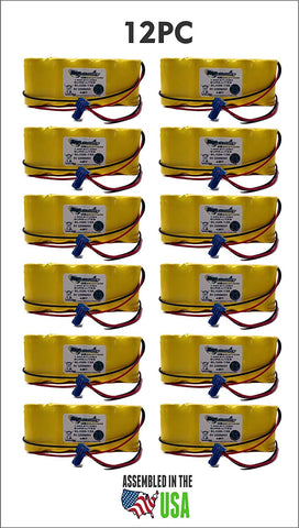 12PC Sure-Lites SL026139, 026-139,17934-P,Replacement Emergency Lighting Battery - Top Battery Solutions