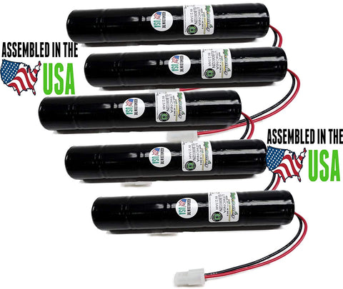 5pc Lithonia ELB0602N,ELB0610N, ES1R277, Emergency Lighting Replacement Battery - Top Battery Solutions
