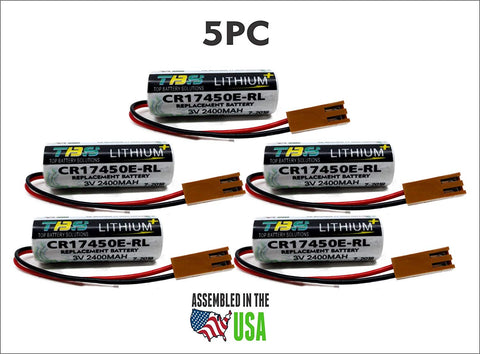 5PC GE Fanuc CR17450E-RL, A02B-0200-K102,PLC Replacement Battery 3.0V Lithium PLC