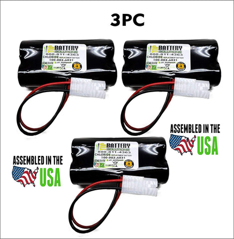 3PC Chloride 100-003-A031 replacement battery