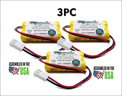 3PC Chloride 100003A097 and A093,Astralite 20-0019B Replacement Battery
