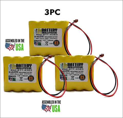 3PC GS-MELCOTEC KR1.0AA-4SP (CUSTOM-191) Battery Replacement