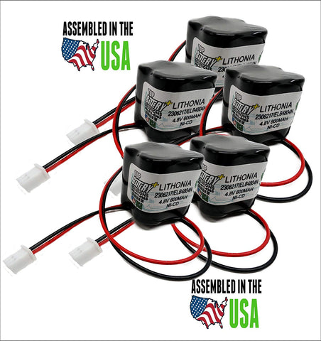 5pc Lithonia Elb4804n,CUSTOM-240 replacement battery