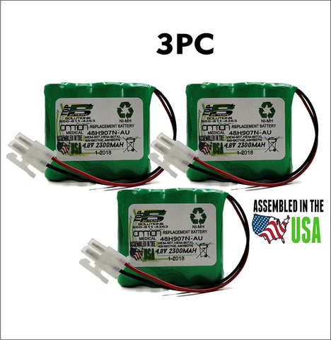 3PC REPLACEMENT BATTERY for ormon HEM-907 HEM-907XL 48H907NE 48H907N 48H907N-AU MGH00124
