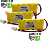 3PC LITHONIA ELB0601N REPLACEMENT BATTERY