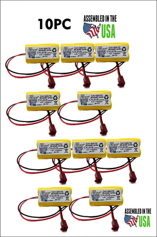 10PC Day-Brite CXL6VB Battery Replacement