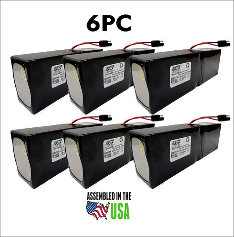 6PC Impact Medical 754 Eagle Uni-Vent Ventilator REPLACEMENT Battery