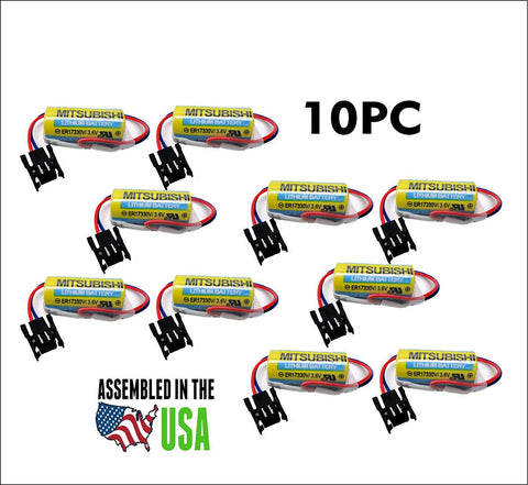 10PC Mitsubishi ER17330V/3.6V,A6BAT-MRBAT Battery 3.6V Lithium PLC