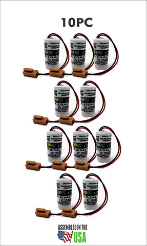 10pc GE FANUC A98L-0031-0006 Replacement Battery BR-2/3AC2P,BR-2/3A CNC - PLC Logic Control - Top Battery Solutions