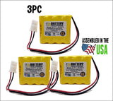 3PC Lithonia 277ELNF ELB-4865N ELB4865N REPLACEMENT BATTERY