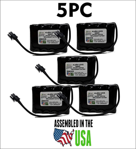 5pc Alarm Lock S6065 Trilogy Mortise,DL-50 Replacement Battery Pack