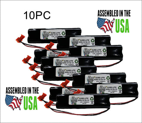 10PC Sure-Lites 26-161 Emergency Light Battery 4.8V 1.1Ah SL026-161