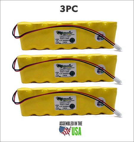 3pc Hubbell - Dual-Lite 93011385 Replacement Battery