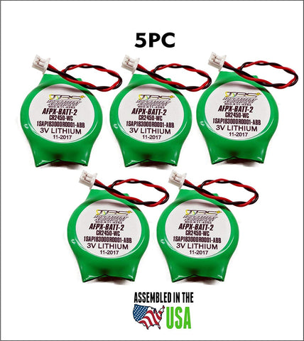 5PC Panasonic AFPX-Batt-2 PLC Replacement Battery - CR2450-WC, 1SAP180300R0001-ABB
