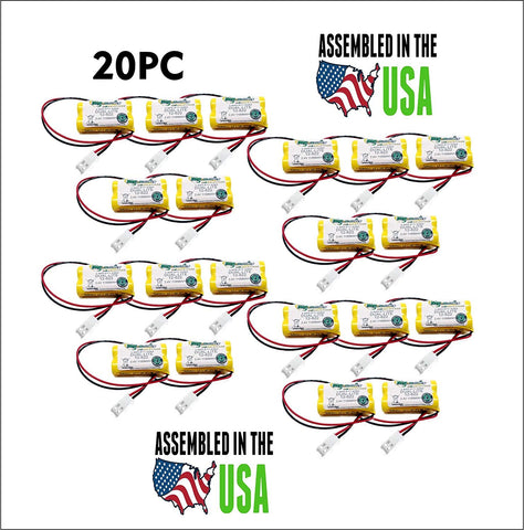 20PC Dual-Lite 12-822,012-0822,12-822E Replacement Battery