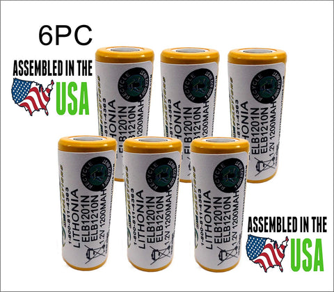 6PC Lithonia ELB1210N, ELB1201N Replacement Battery