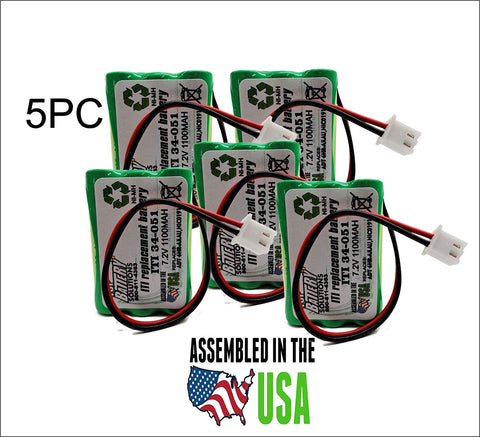 5pc ITI 34-051 Emergency Lighting Battery for Interstate Batteries ANIC0191,ADT 6HR-AAAU