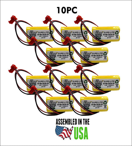 10PC Sure-Lites SL026155 Battery Replacement 4.8v 1.1Ah 26-155