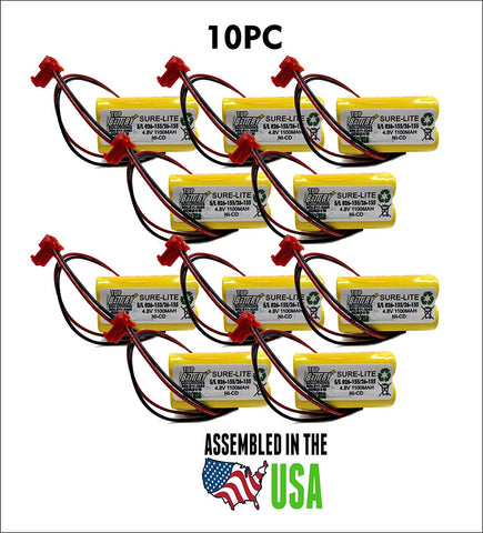 10PC Sure-Lites SL026155 Battery Replacement 4.8v 1.1Ah 26-155