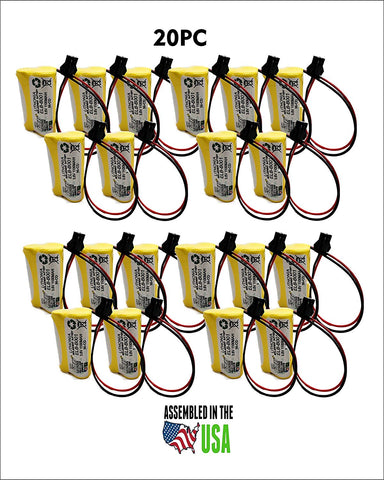 20PC Lithonia ELB-B001,ELBB001 Replacement Emergency Light Battery