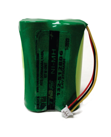 Kaba Dormaka 132-512886 Replacement Battery - 2.4V/2500mAh NiMh