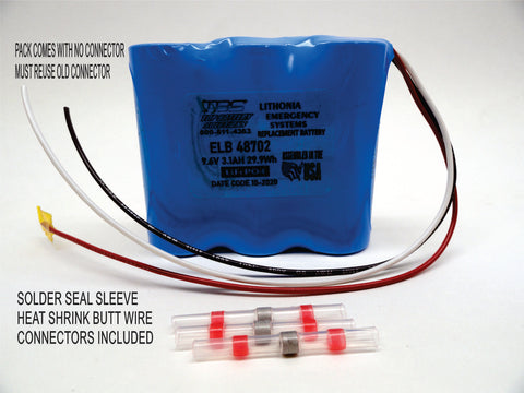 ELB-48702, ELB48702 Replacement LITHONIA Emergency Battery Pack