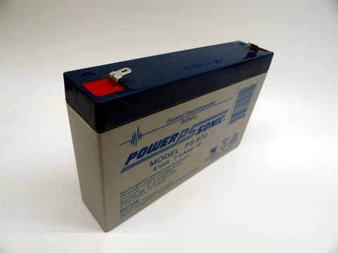 Power-Sonic PS-670, 6V 7Ah Sealed Lead Acid Battery (F1 Terminal) - Top Battery Solutions