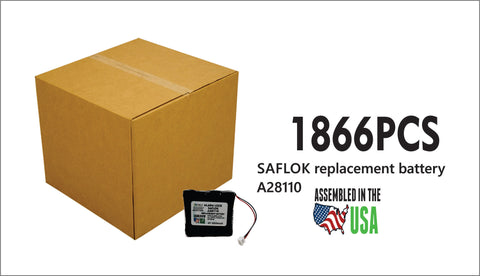 1866 PCS Replacement SAFLOK A28110 6V Hotel Door Lock Battery Fits 884952, A28110, A28100, DL-12/4, HTL-11/13, Intellis, MT